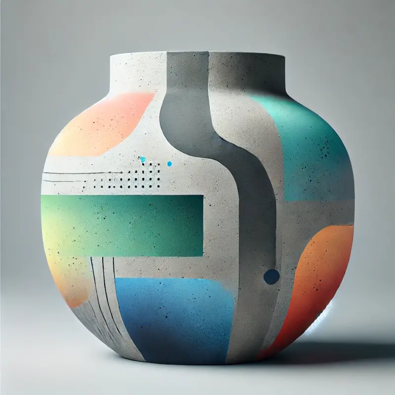 Geometrik Hiza Beton Vazo